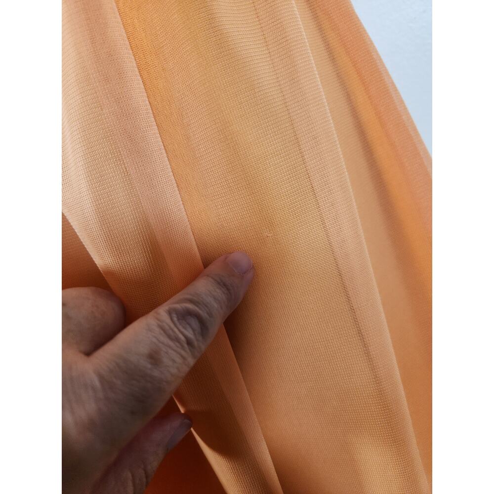 CITY TRIANGLES Chiffon Knee Length Fit Flare Cocktail Dress Women L Orange FLAWS - Picture 9 of 12